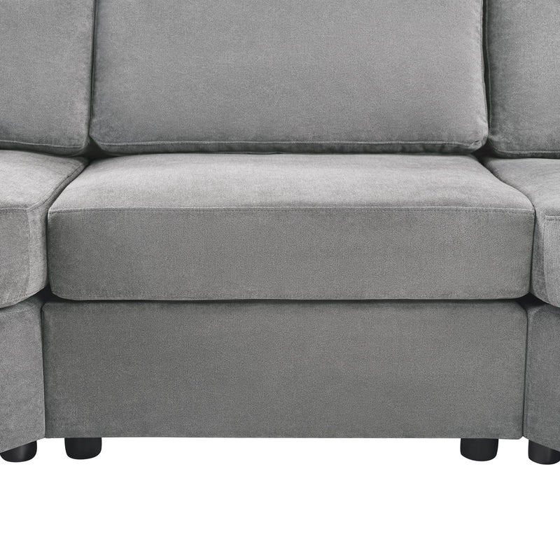 Modern 3 Seater Upholstered Sofa With Curved Design by HouseOfZazla