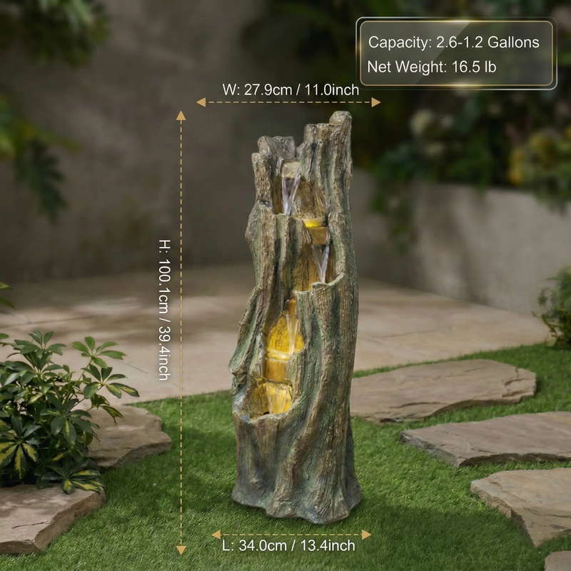 Waterfall Fountain for Outdoor Gardens and Patios by HouseOfZazla