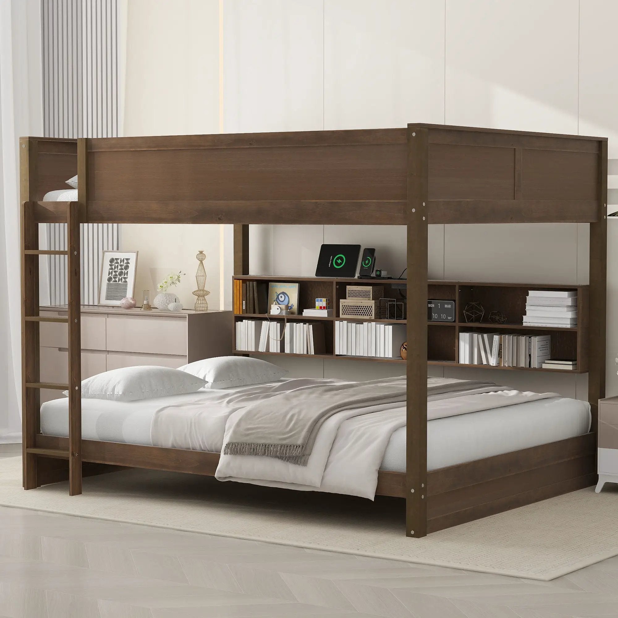 Bunk Bed With Storage Cabinets And USB Ports by Unique Piece Furniture