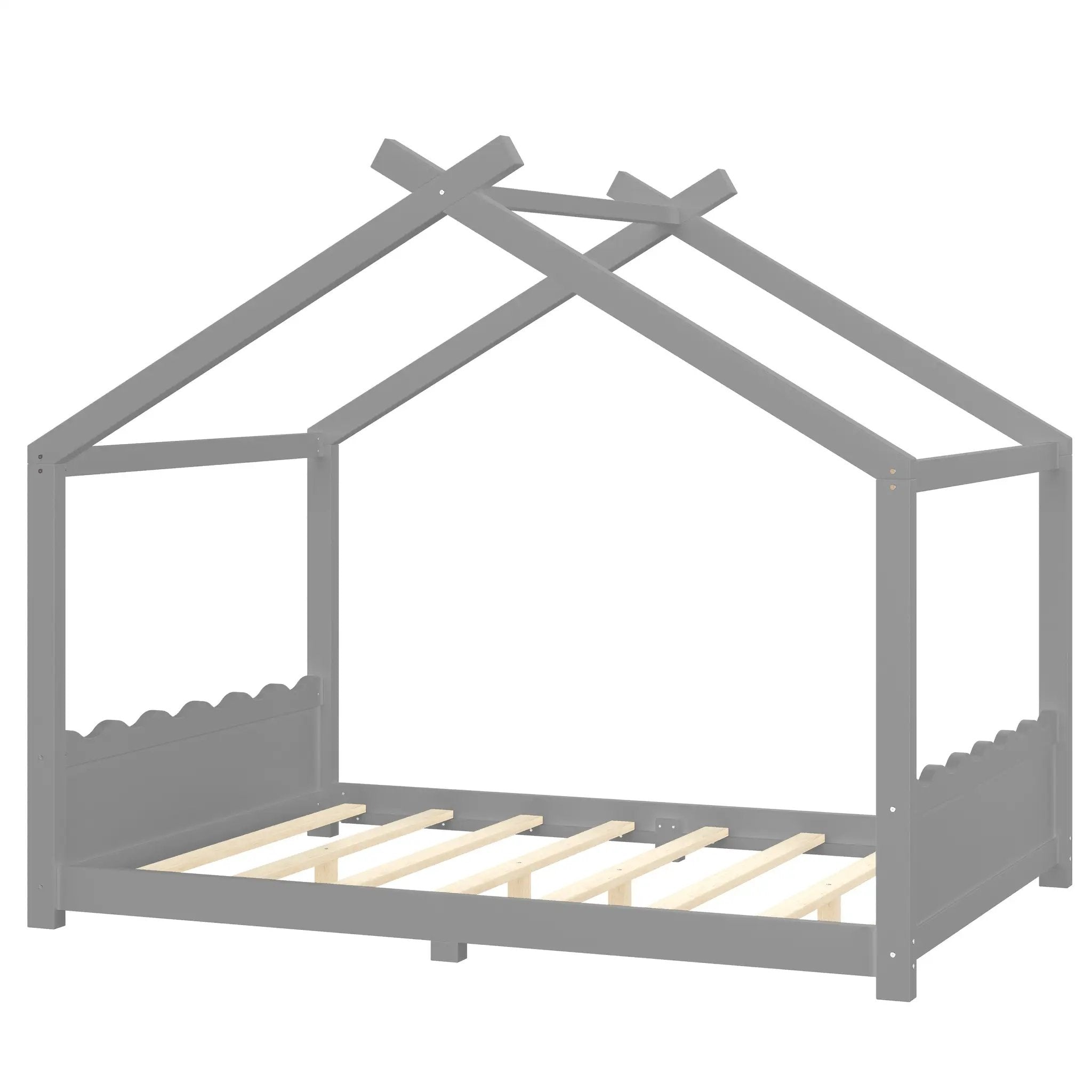 Full House Floor Bed with Support Slats by HouseOfZazla