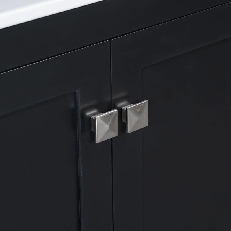 Bathroom Vanity With Single Sink, Combo Cabinet Undermount Sink, Bathroom Storage Cabinet With Two Doors And A Drawer, Soft Closing, Multifunctional Storage, Solid Wood Frame by HouseOfZazla