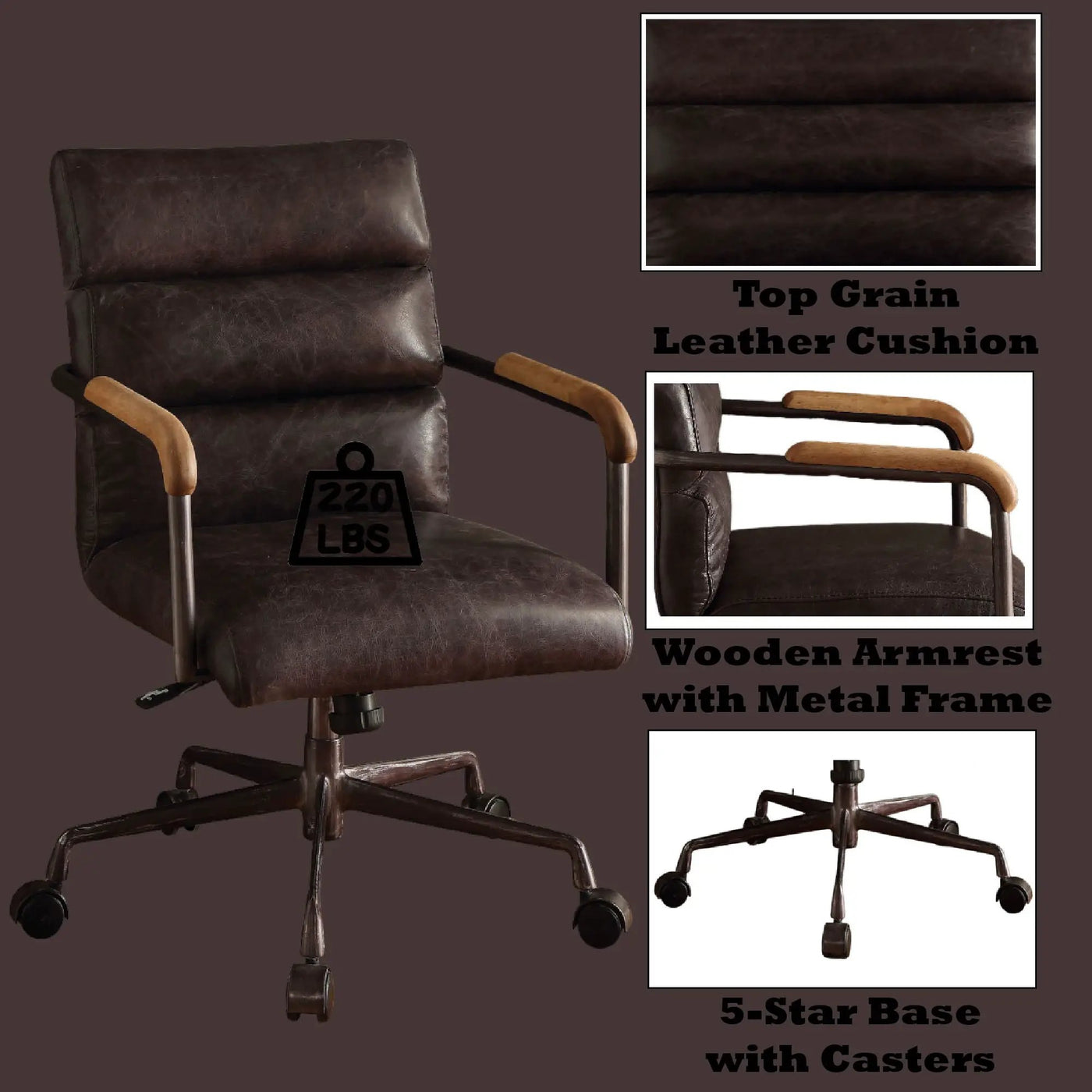 Harith - Retro Top Grain Office Chair by Unique Piece Furniture