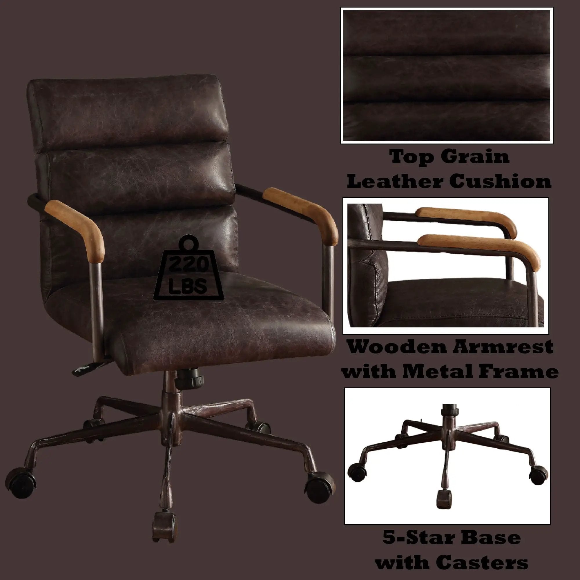 Harith - Retro Top Grain Office Chair by Unique Piece Furniture