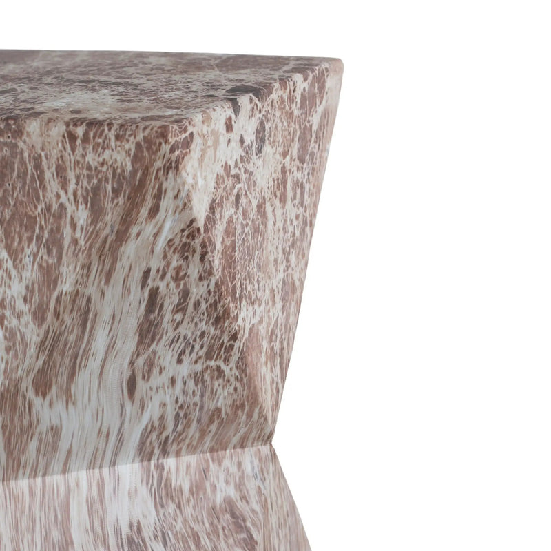 Round Outdoor Geometric End Table - Marble by Unique Piece Furniture