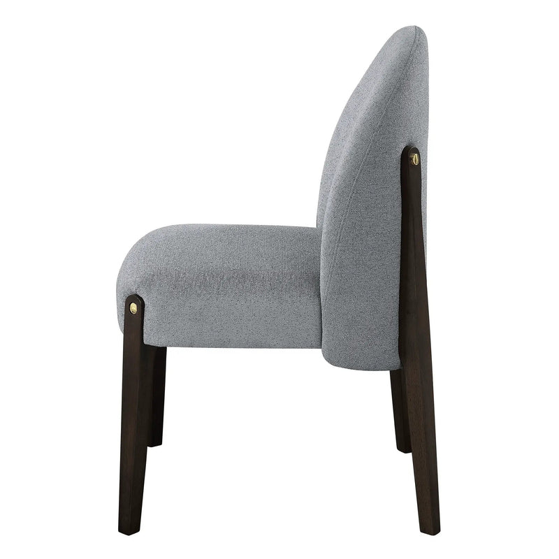 Clayten Gray Fabric and Espresso Finish Dining Chair (Set of 2) by HouseOfZazla