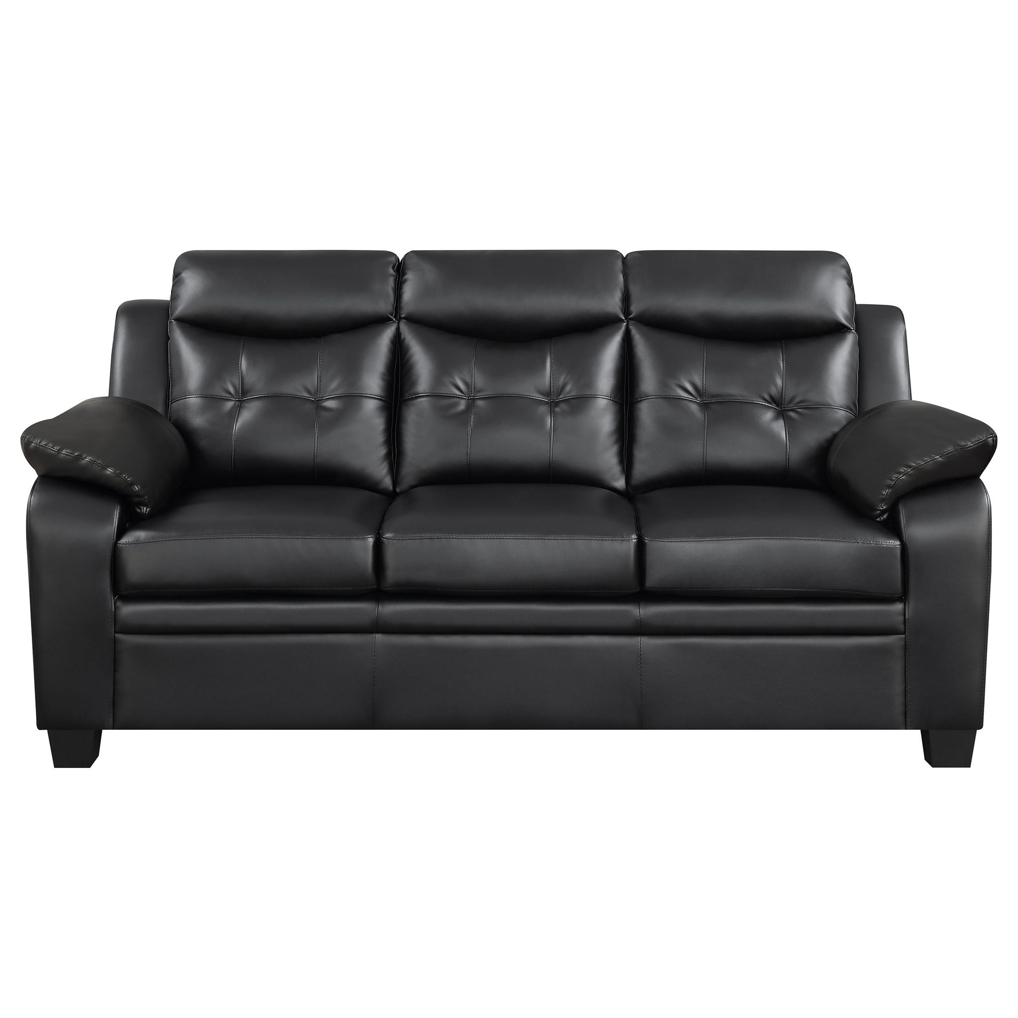 Eaton - Padded Sofa With Tufted Design - Black by HouseOfZazla