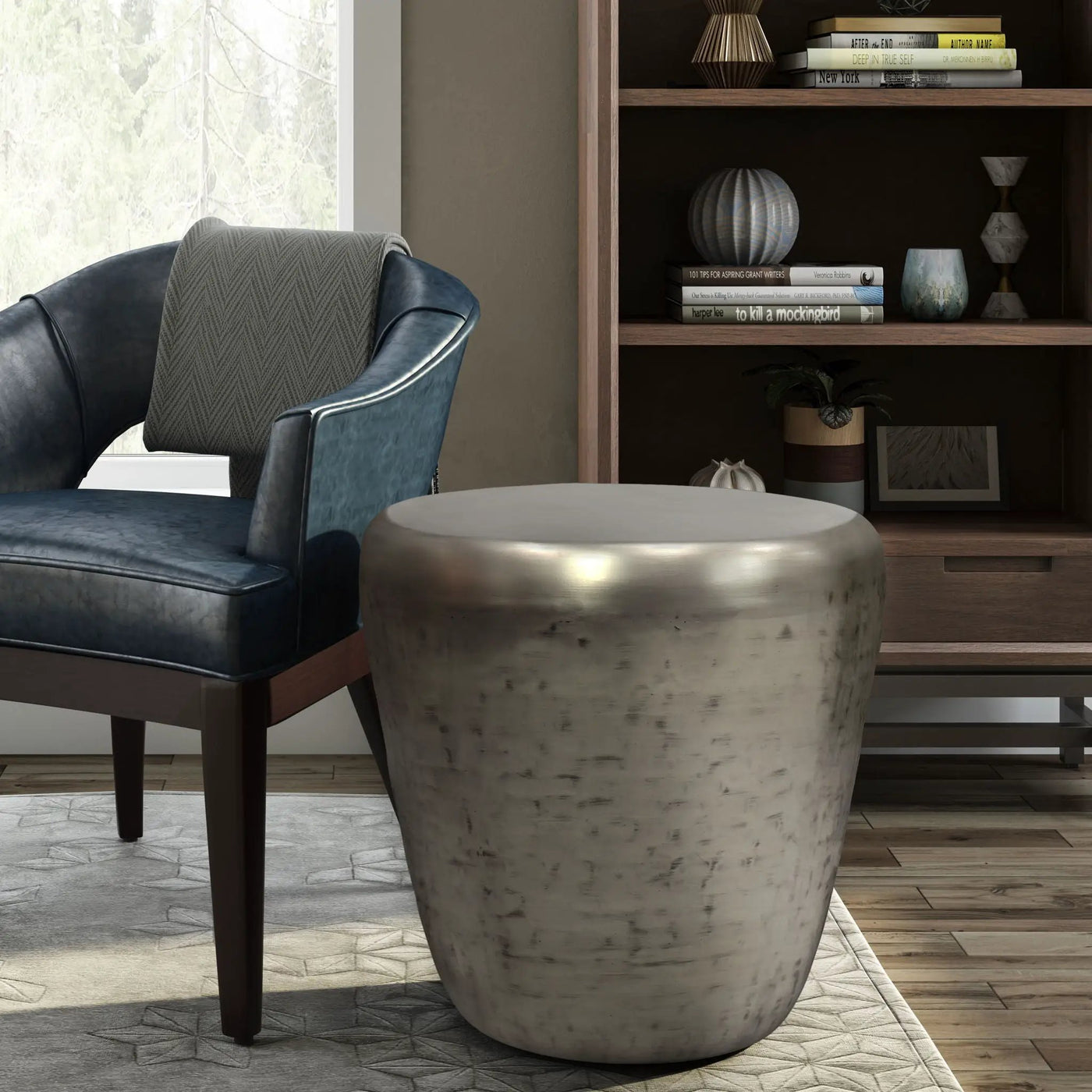 Garvy - Handcrafted Metal Side Table by HouseOfZazla
