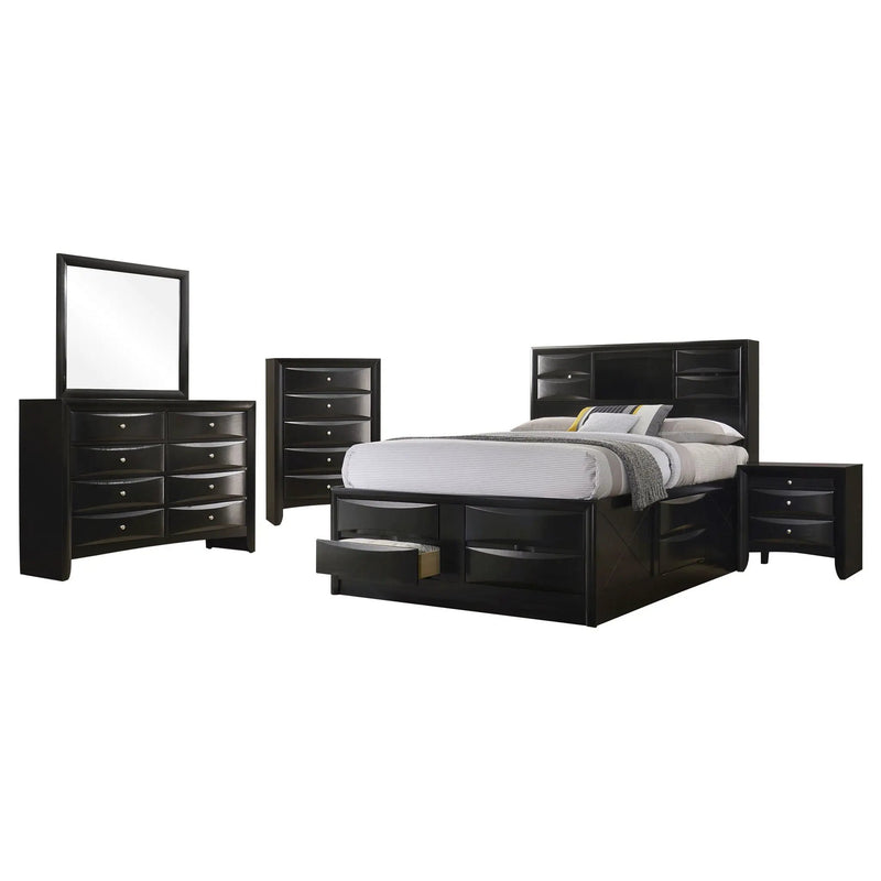 Briana 5-piece Eastern King Bedroom Set Black by Unique Piece Furniture