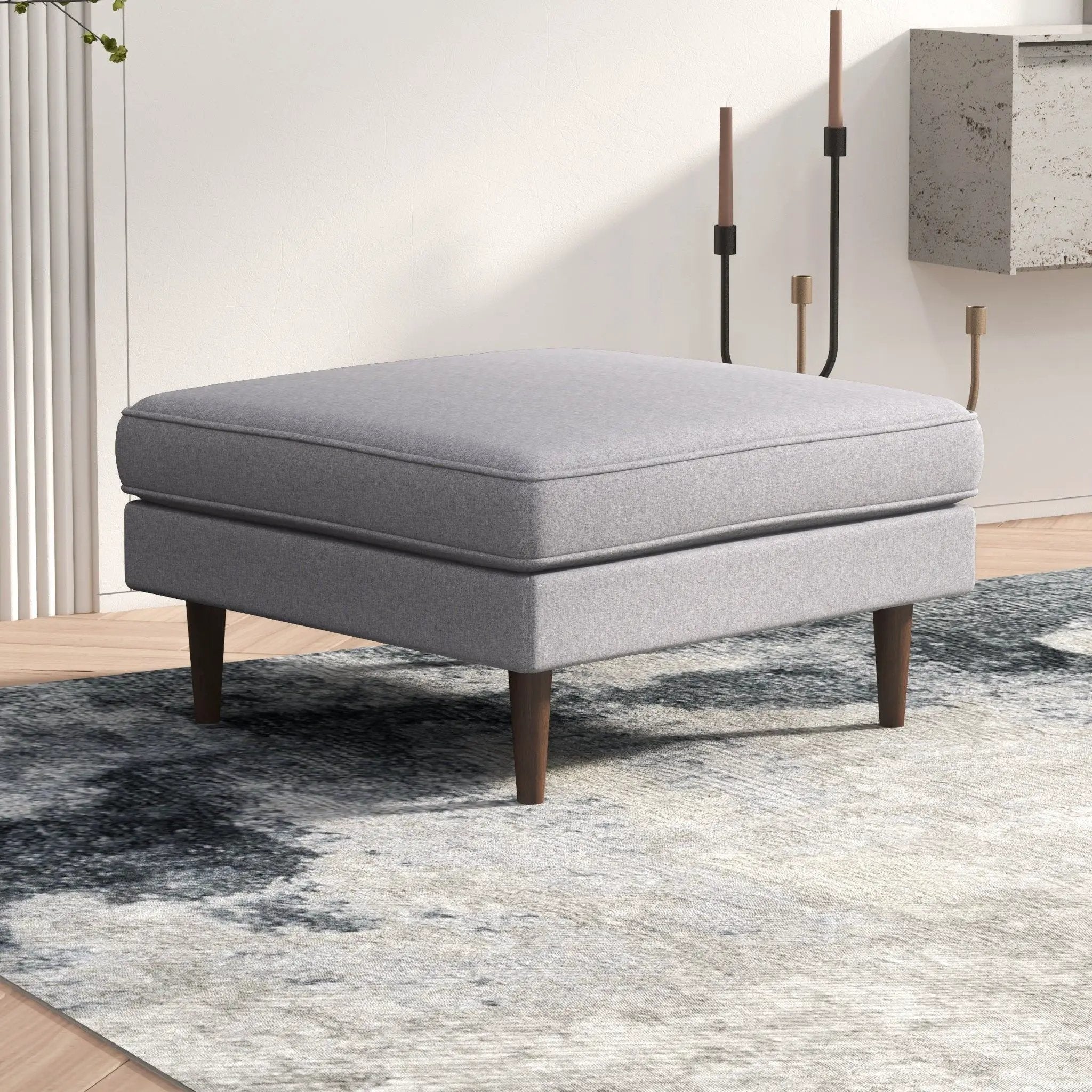Amber - Square Upholstered Ottoman by Unique Piece Furniture