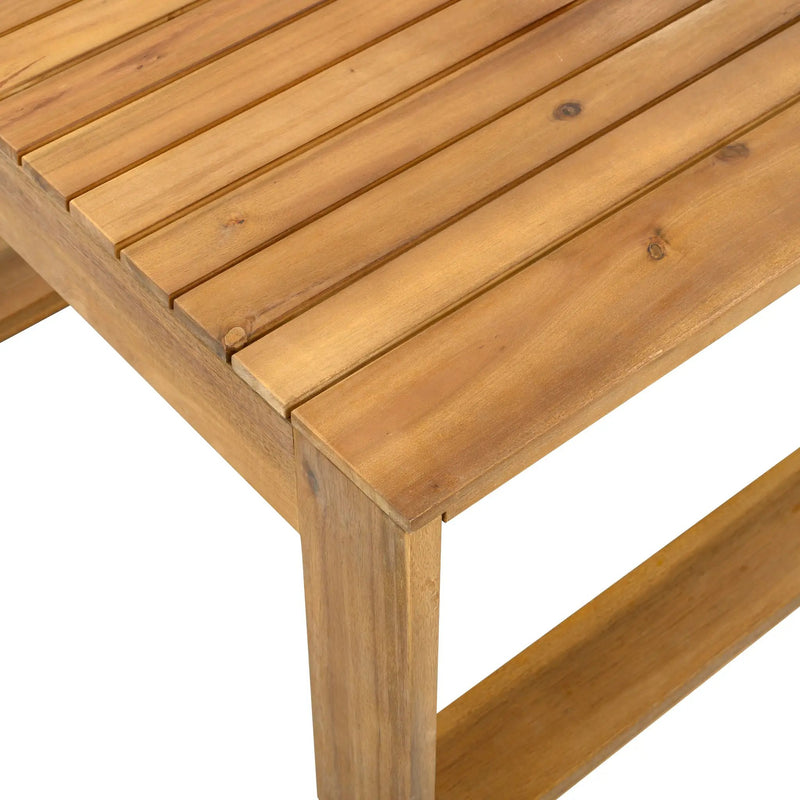 Outdoor 4pcs Acacia Sectional Patio Sofa Set by HouseOfZazla