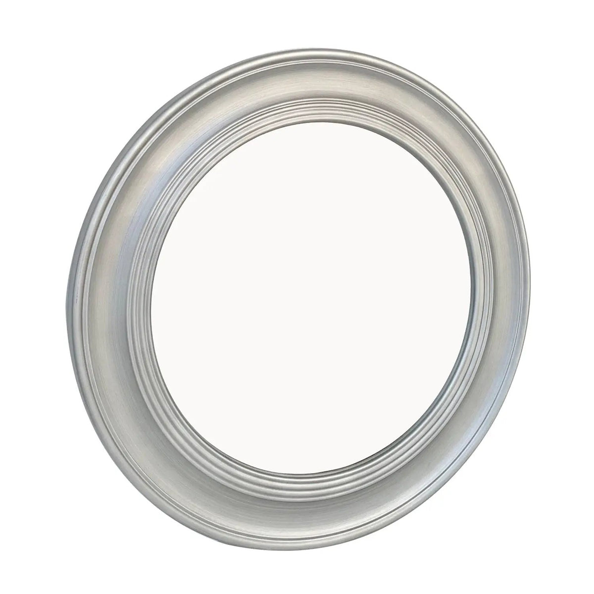 Vintage Round Wall Mirror, Brushed by HouseOfZazla