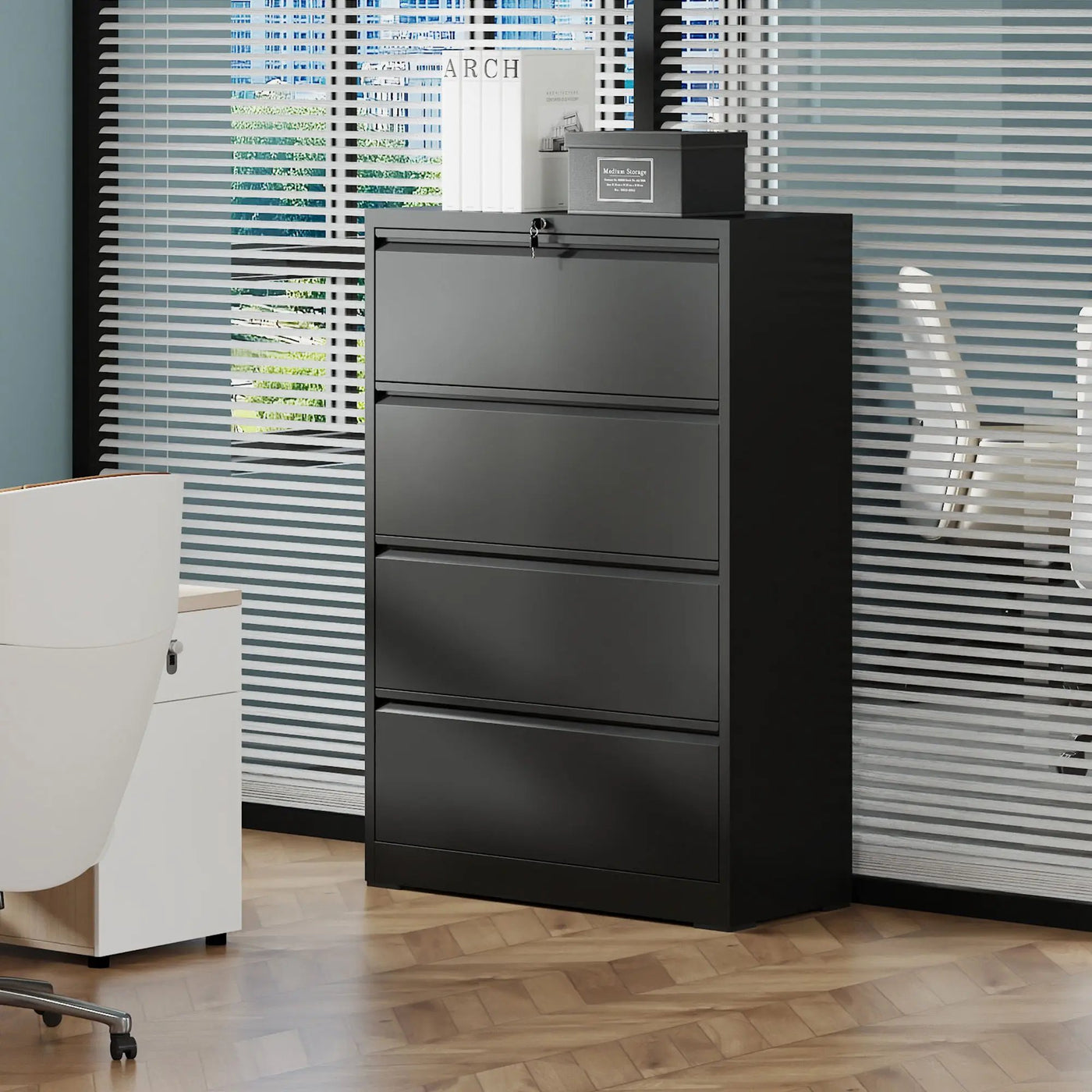 Lateral File Cabinet, Heavy Duty Filing Holds Letter/Legal/A4 Files by HouseOfZazla