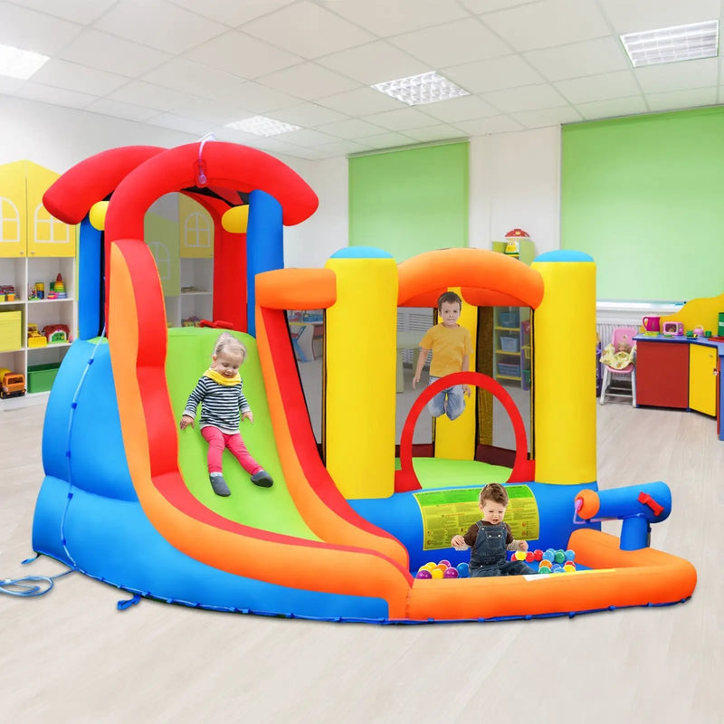 Inflatable Water Slide Bounce House with Pool and Cannon Without Blower by DirectDeals