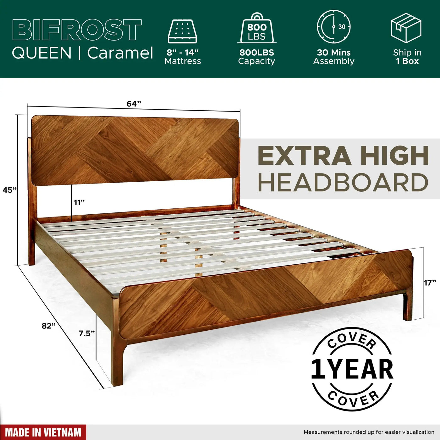 Bifrost Solid Wood Bed Frame by Megsu