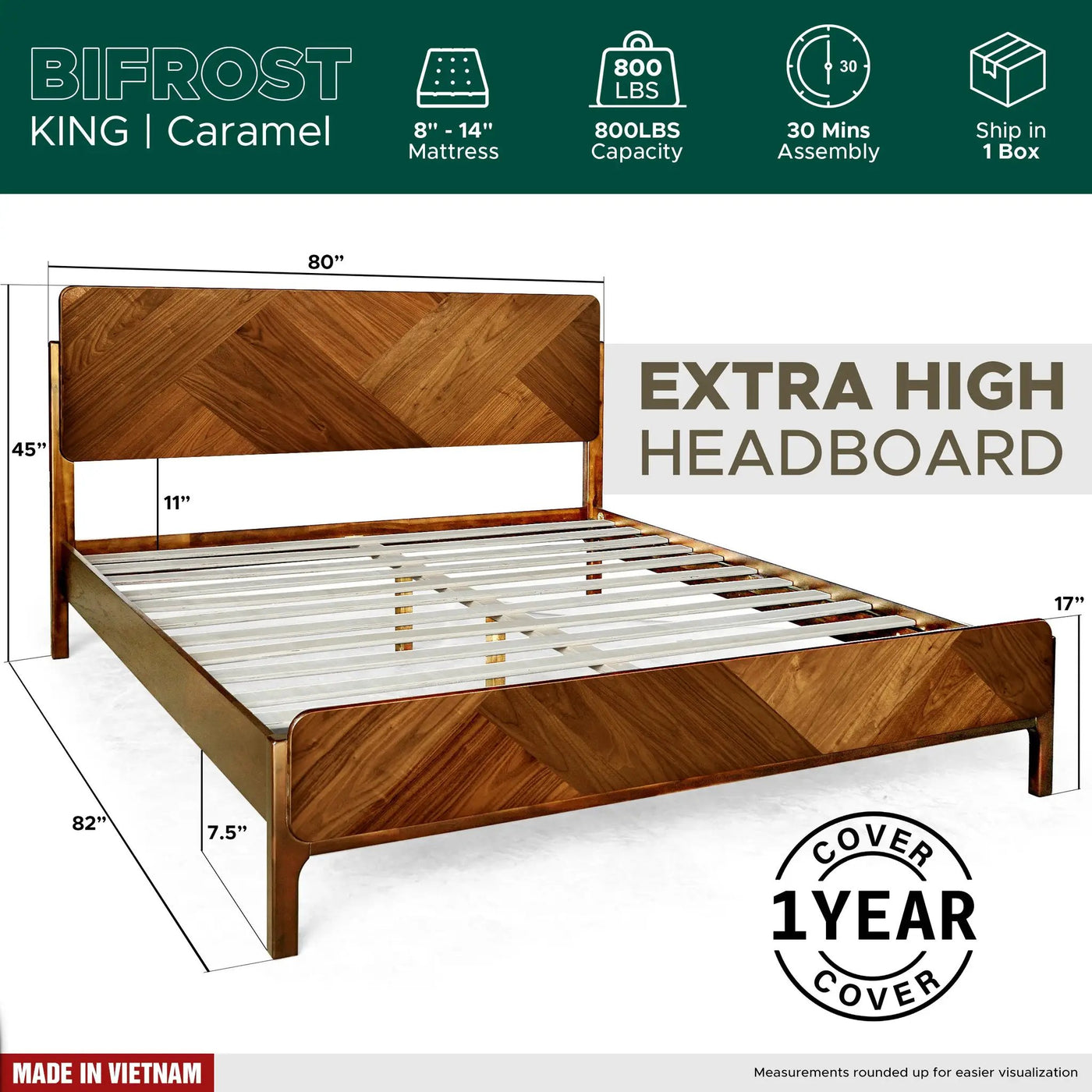 Bifrost Solid Wood Bed Frame by Megsu