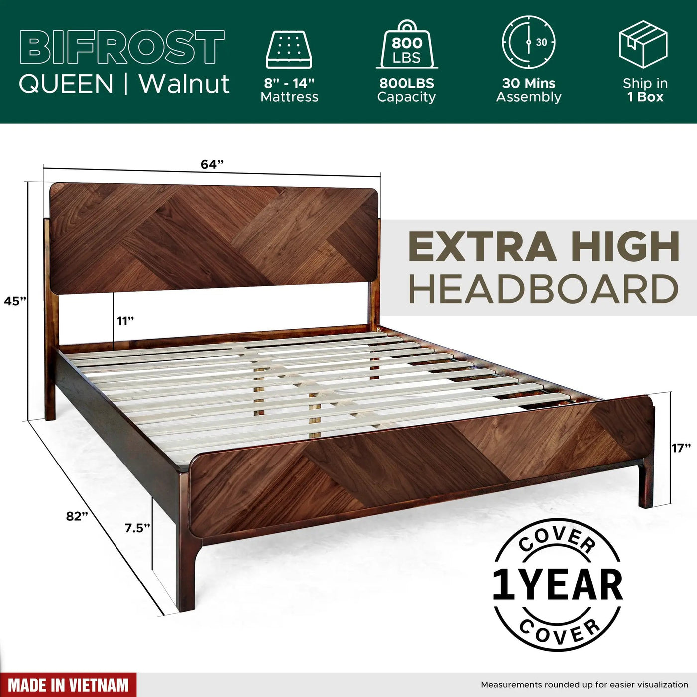 Bifrost Solid Wood Bed Frame by Megsu
