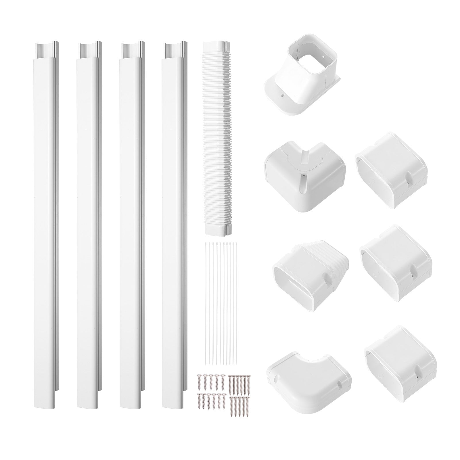 Mini Split Line Set Cover 3 Inch W x 15.8 Ft L PVC Decorative Pipe Line Cover by HouseOfZazla
