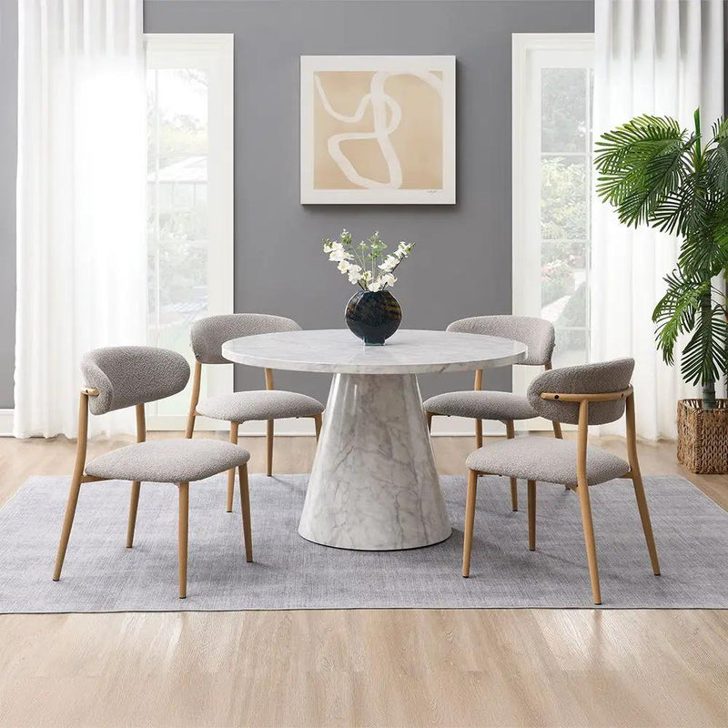 Kacey - Round Dining Table - Engineered Stone by Unique Piece Furniture