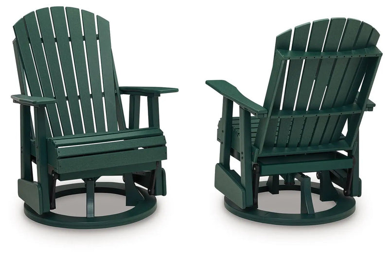 Shell Beach - Swivel Glider Chair - Green by Unique Piece Furniture