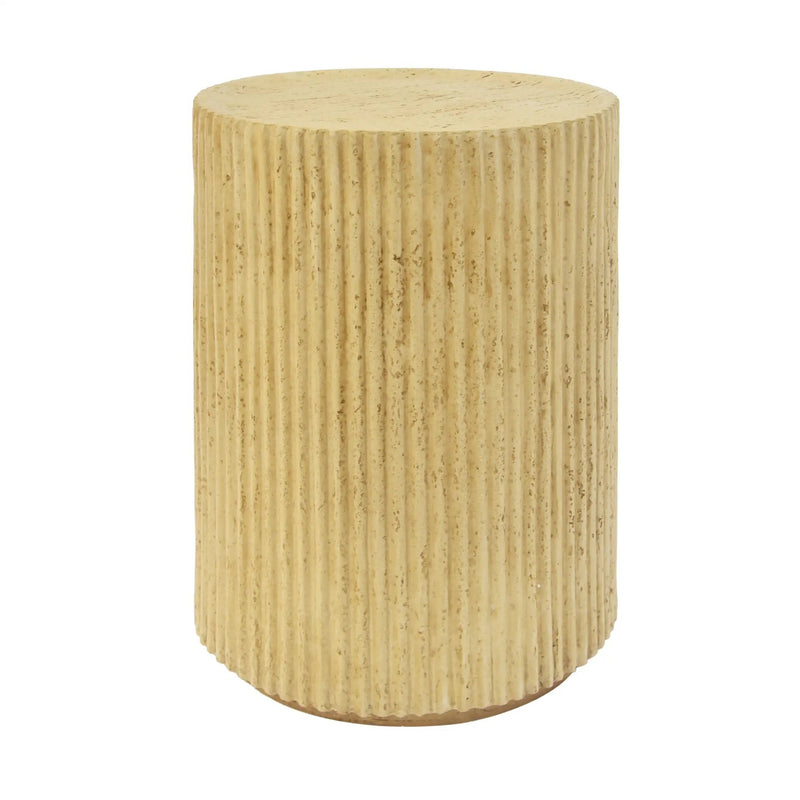 Cylindrical Outdoor Side Table Antique Brown MGO by HouseOfZazla