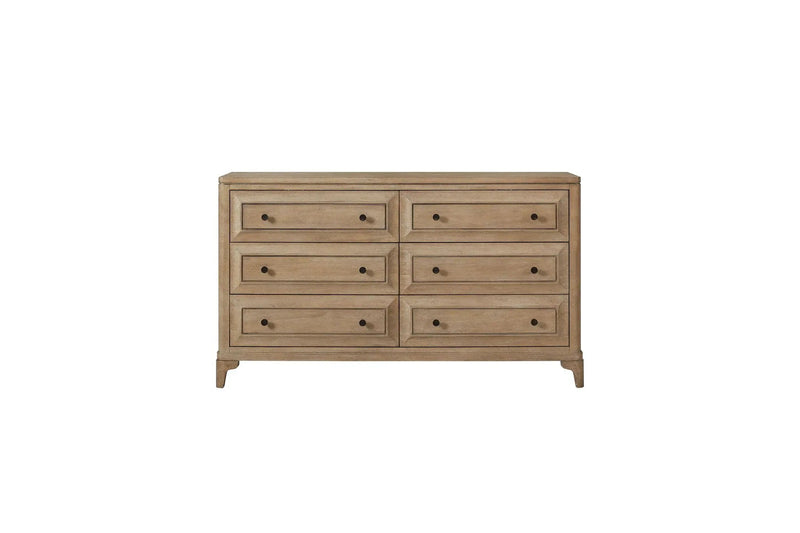 Queen Canopy Bedroom Set With A 2 Drawer Nightstand A Dresser With Poster Mirror And A Door Chest - Sand by HouseOfZazla