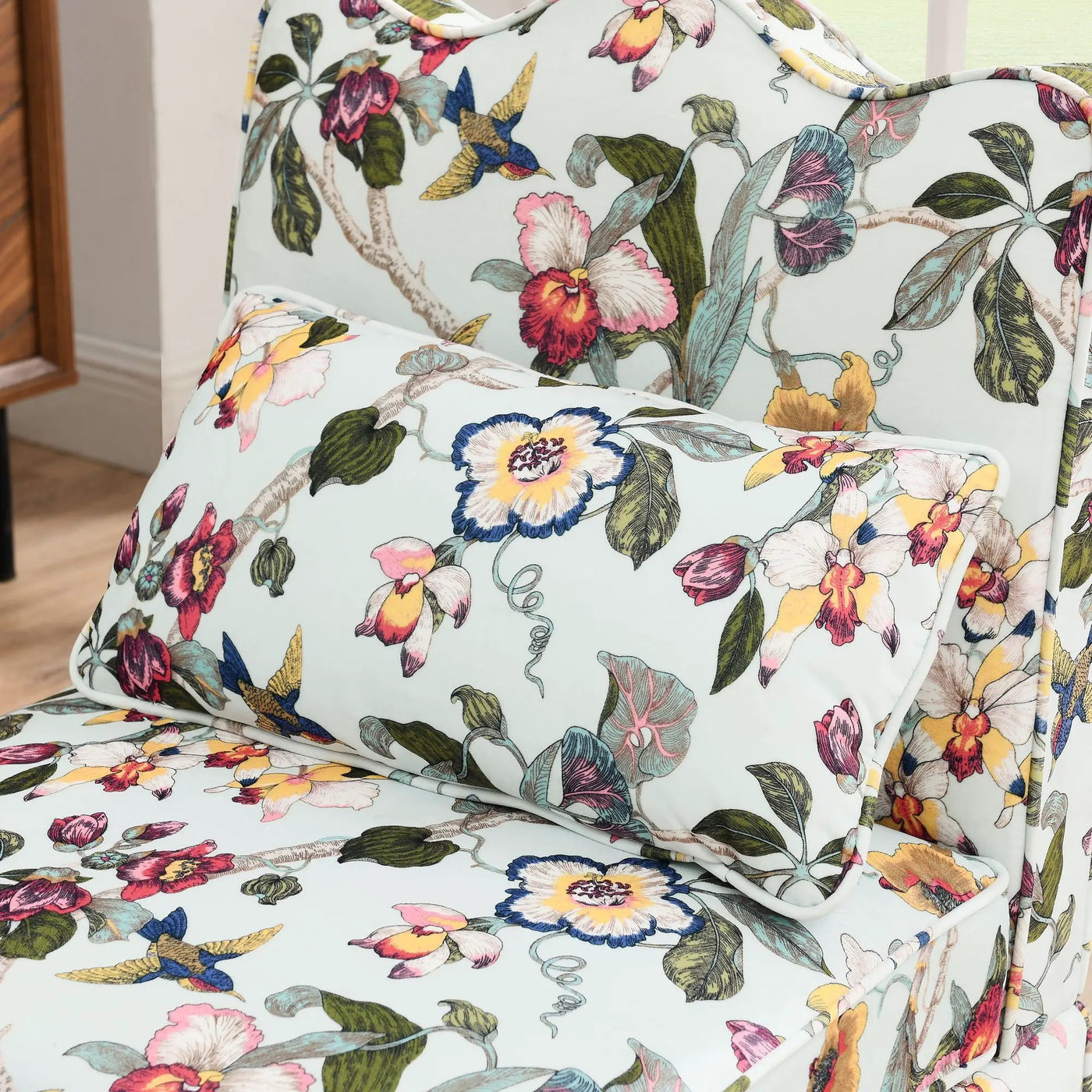 Stylish Flannel Dining Chair With Soft Cushion And Backrest by Unique Piece Furniture
