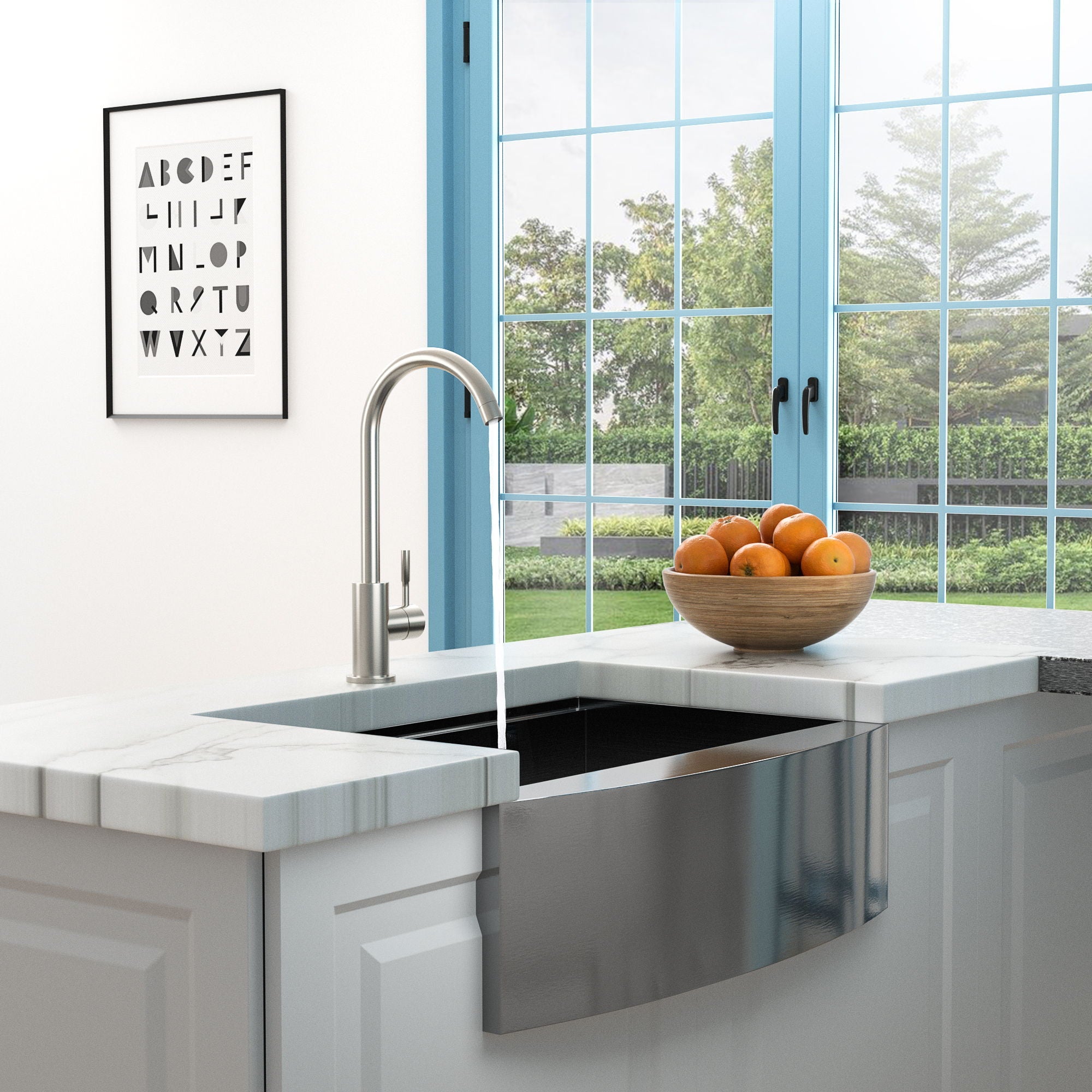 Modern Kitchen Sink Faucet With Single Handle by HouseOfZazla