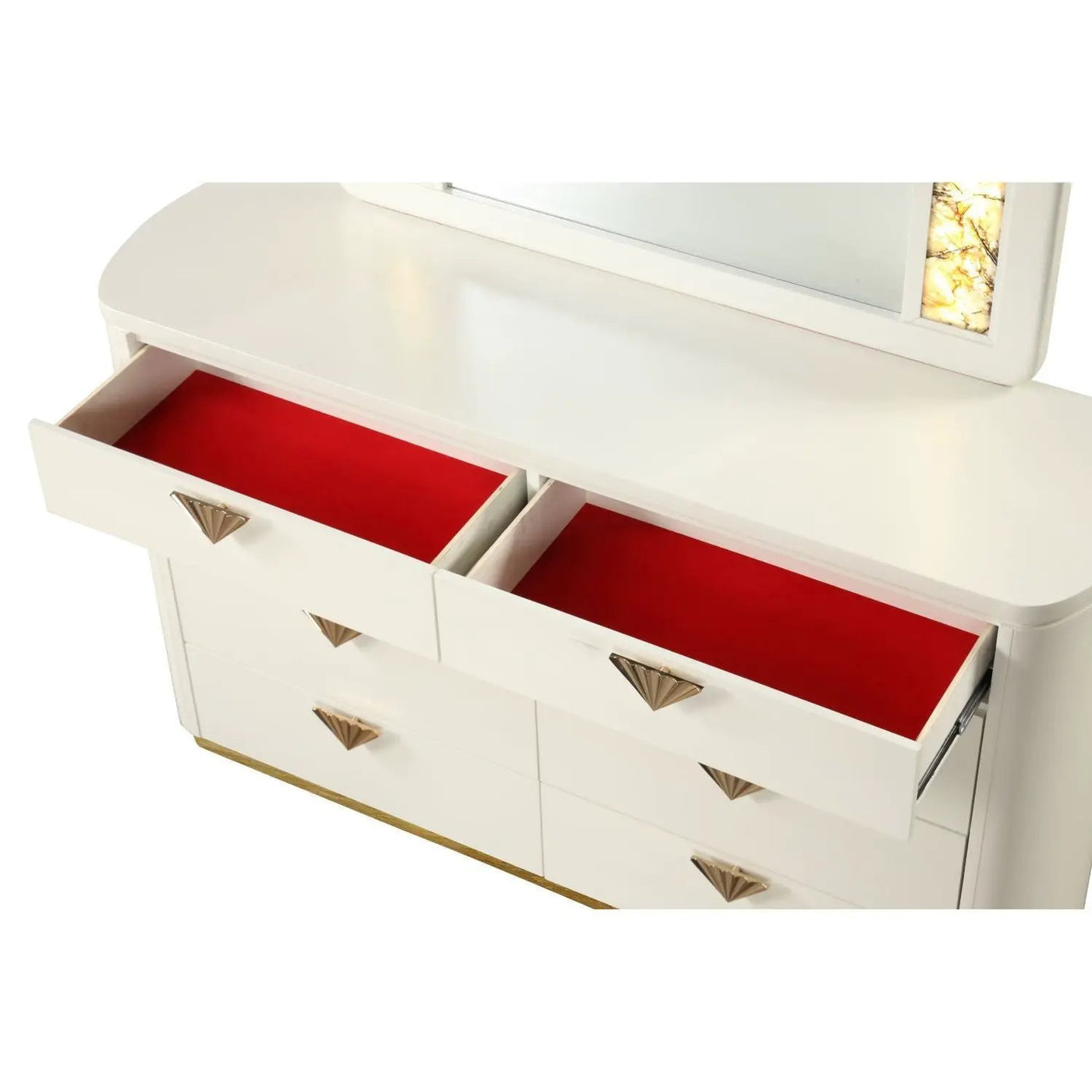 La Pierre - Modern Bedroom Set With Upholstered LED Bed by HouseOfZazla