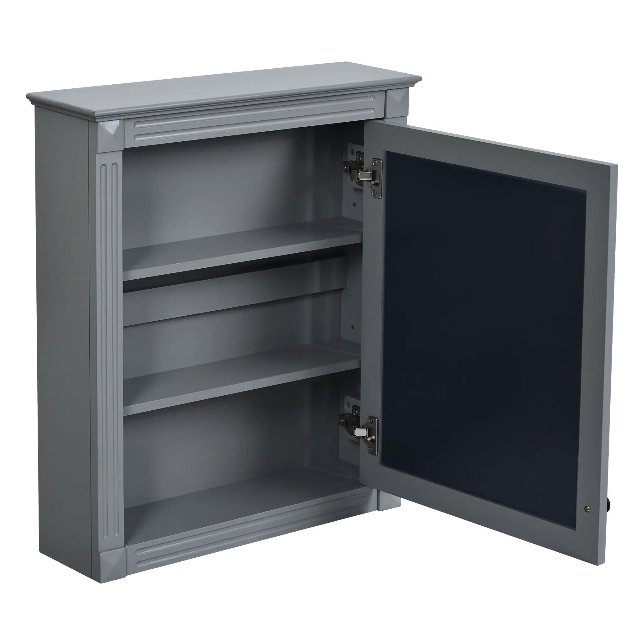 Wall Mounted Bathroom Storage Cabinet With Mirror, Medicine Cabinet With Height Adjustable Shelf by HouseOfZazla