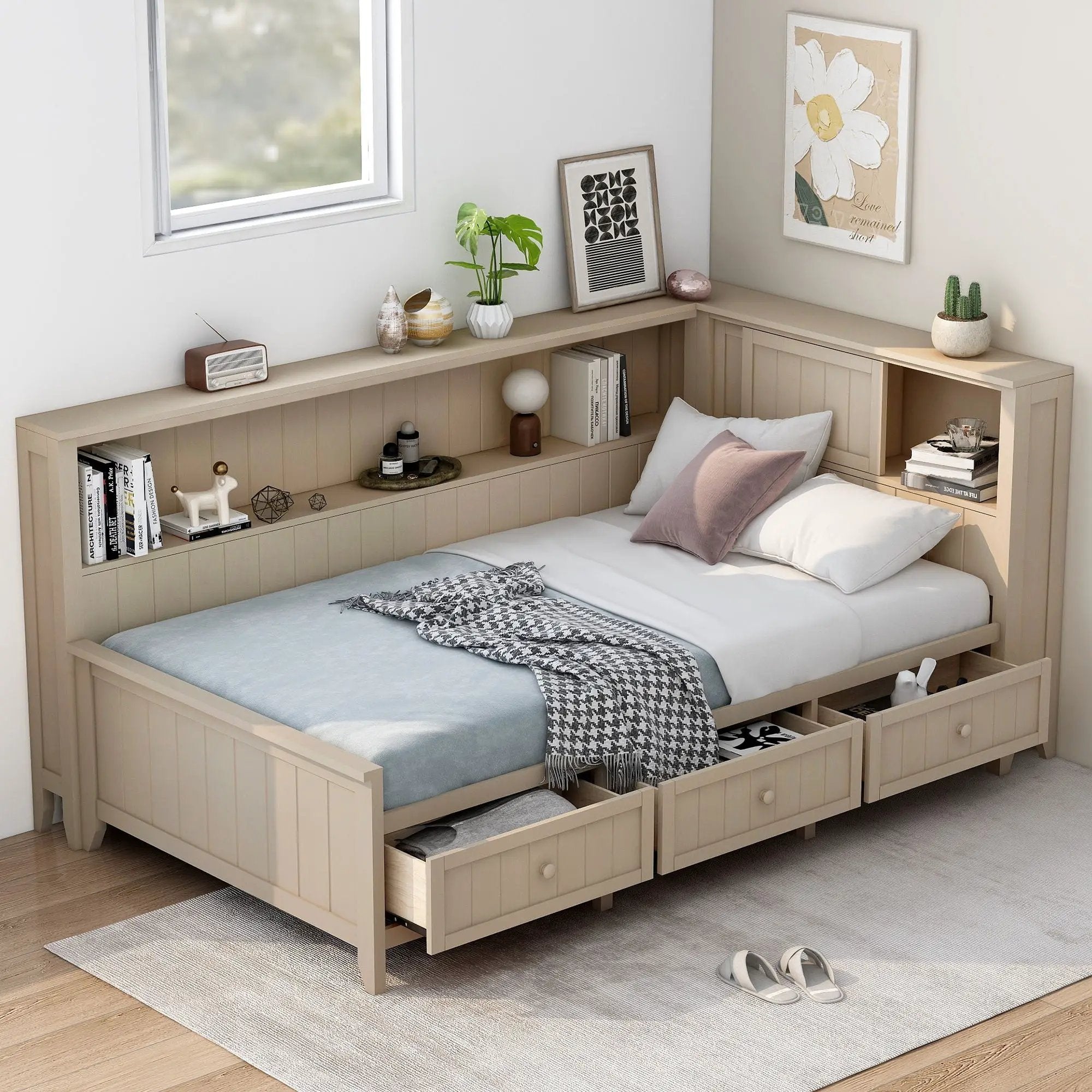 Daybed With Storage Shelves by Unique Piece Furniture