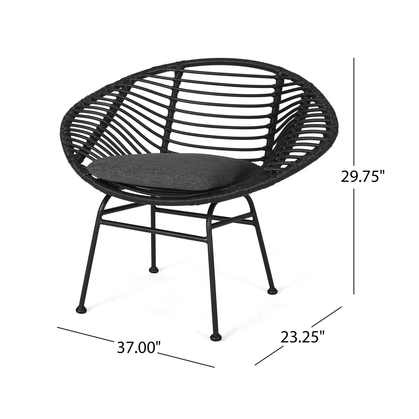 Cordella Outdoor Woven Wicker Chairs with Cushions, Set of 2 by HouseOfZazla