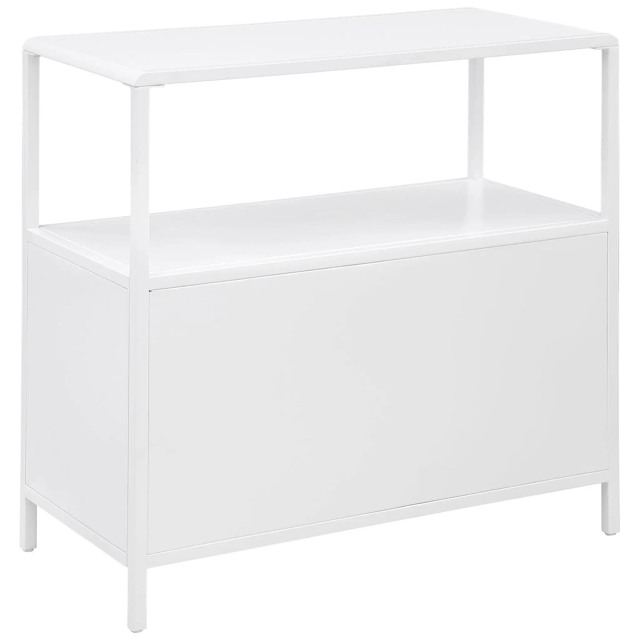 Kenneth - 2 Door Radio Weave Accent Cabinet - White