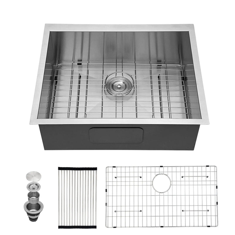 Modern Style Undermount Sink With Stainless Steel, Deep Single Bowl by HouseOfZazla