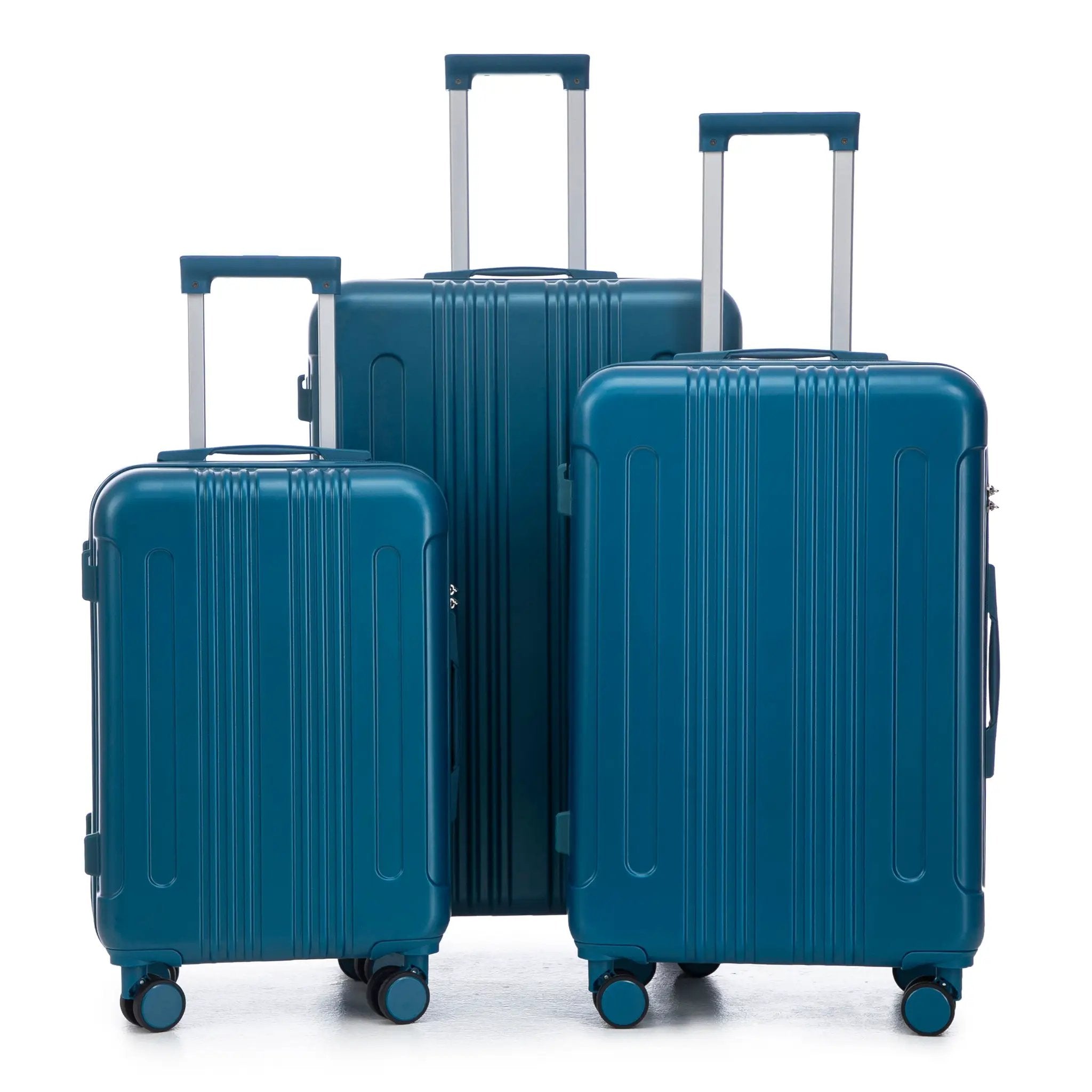 3-Piece ABS Spinner Wheel Luggage Set 20"/24"/28" Dark Blue by HouseOfZazla