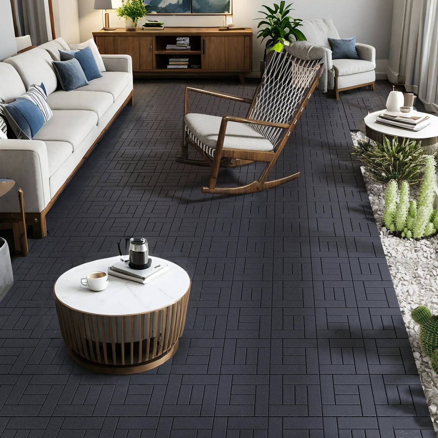 Patio Diy Module Interlocking Decking Tiles Floor, Outdoor And Indoor, Easy And Quick Installation by HouseOfZazla