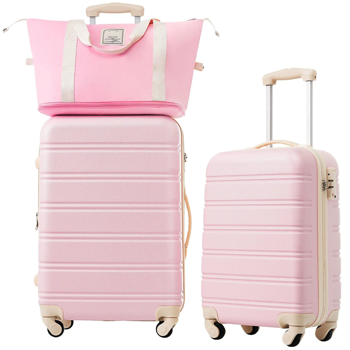 Hardshell Luggage Sets 2 Pieces + Bag Spinner Suitcase With Tsa Lock Lightweight 20" / 24" by HouseOfZazla
