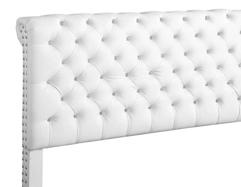 Elegant Transitional Upholstered Bed by Unique Piece Furniture