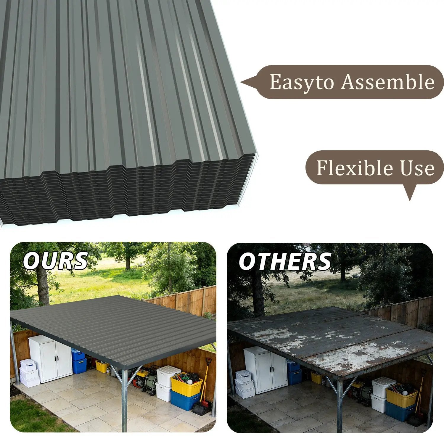20 Pcs Metal Roof Panels by HouseOfZazla