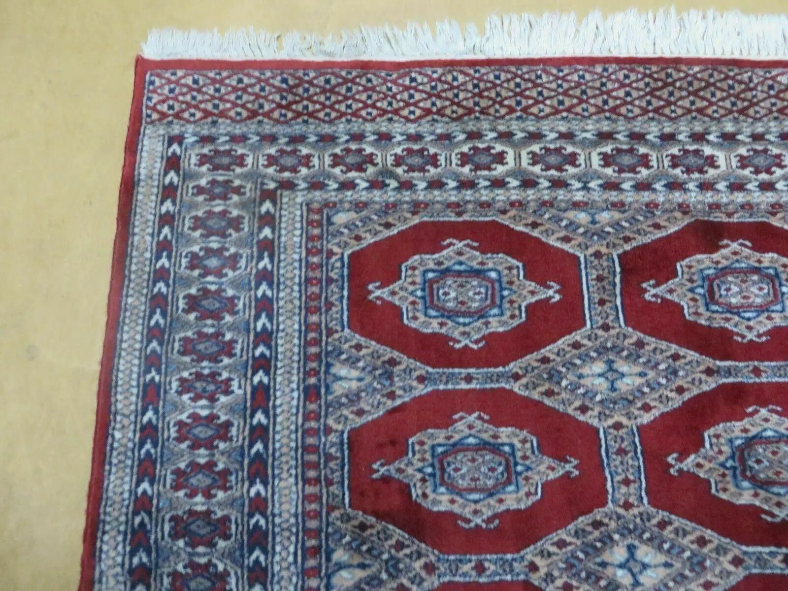 4' X 6' Vintage Handmade Pakistan Turkoman Bokhara Fine Woven Wool Rug Nice by Jewel Rugs