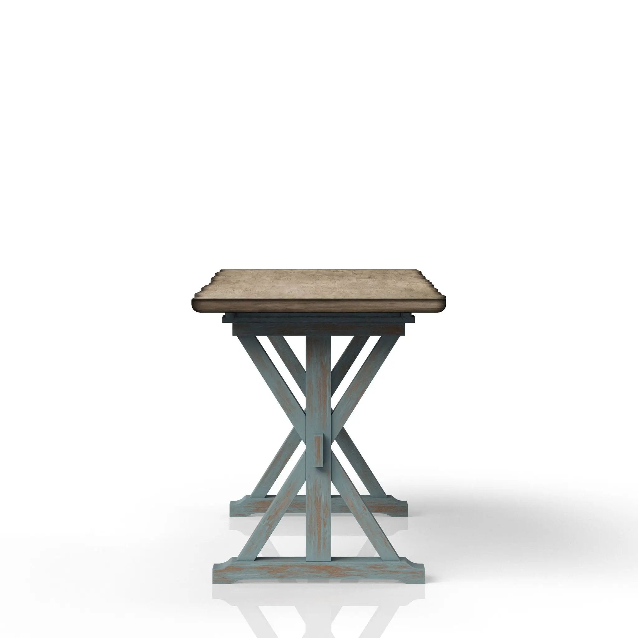 X Based Counter Height Dining Table - Aqua Blue by Unique Piece Furniture