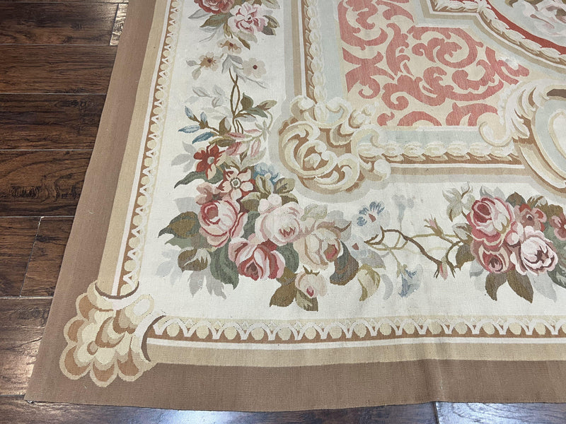 Aubusson Rug 10x14, Wool Handmade Vintage Carpet, Elegant French European Design Rug, Large Room Sized Aubusson Rug, Stark Carpet by Jewel Rugs