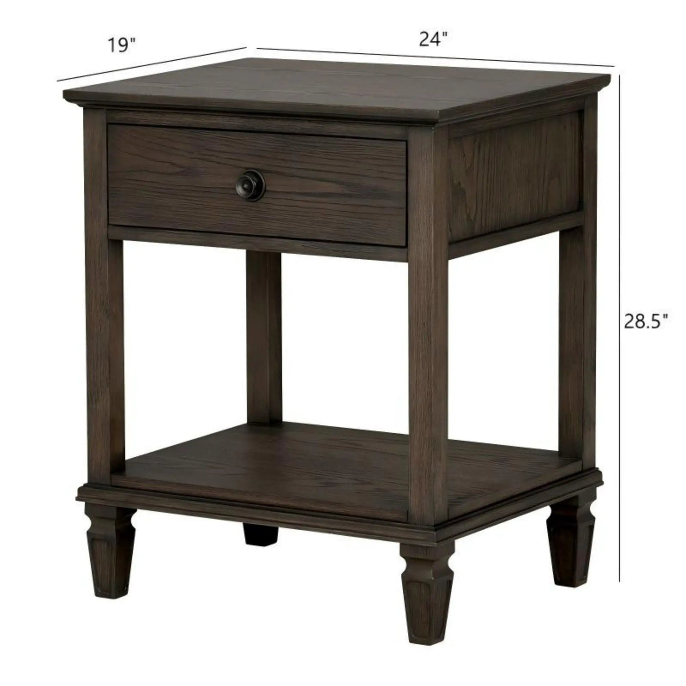 Victoria - Bedside Table With Drawer And Shelf by HouseOfZazla