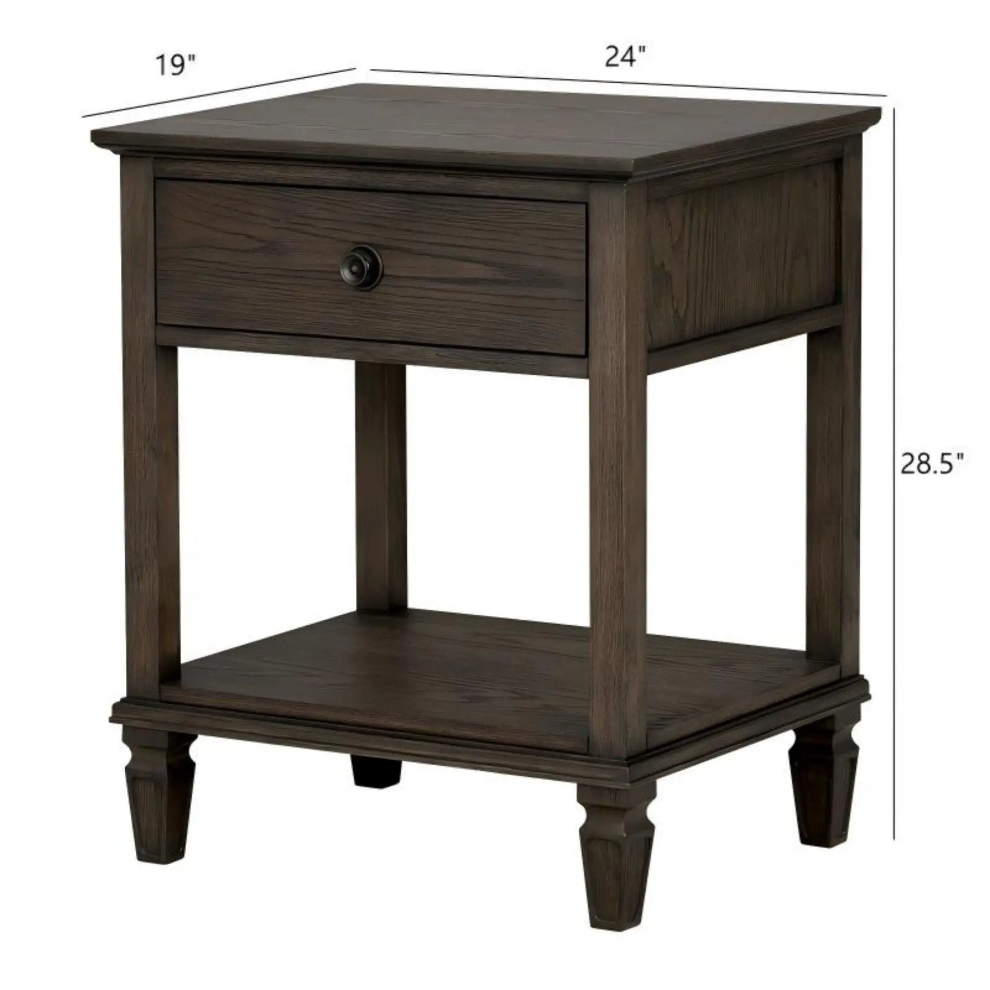 Victoria - Bedside Table With Drawer And Shelf by Unique Piece Furniture
