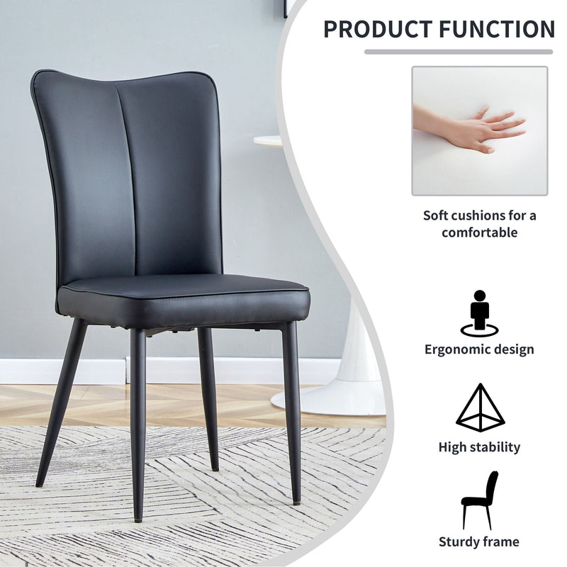 Modern Minimalist Dining Chairs (Set of 2) by HouseOfZazla