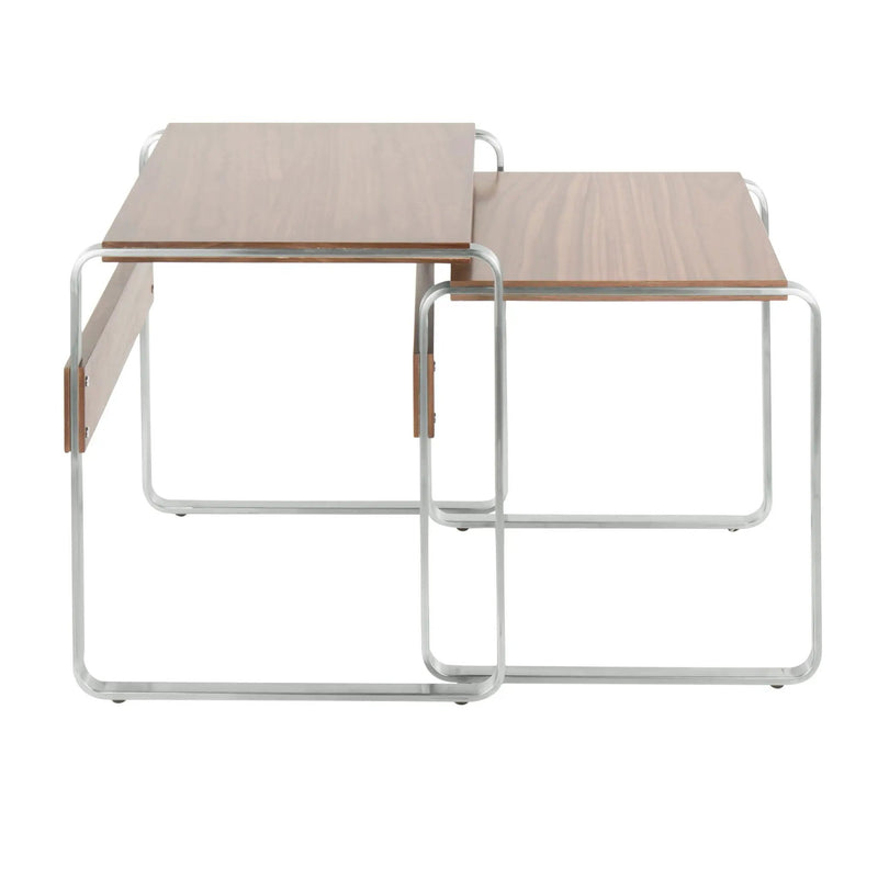 Tea Side Mid-Century Modern Nesting Tables - Walnut by Unique Piece Furniture