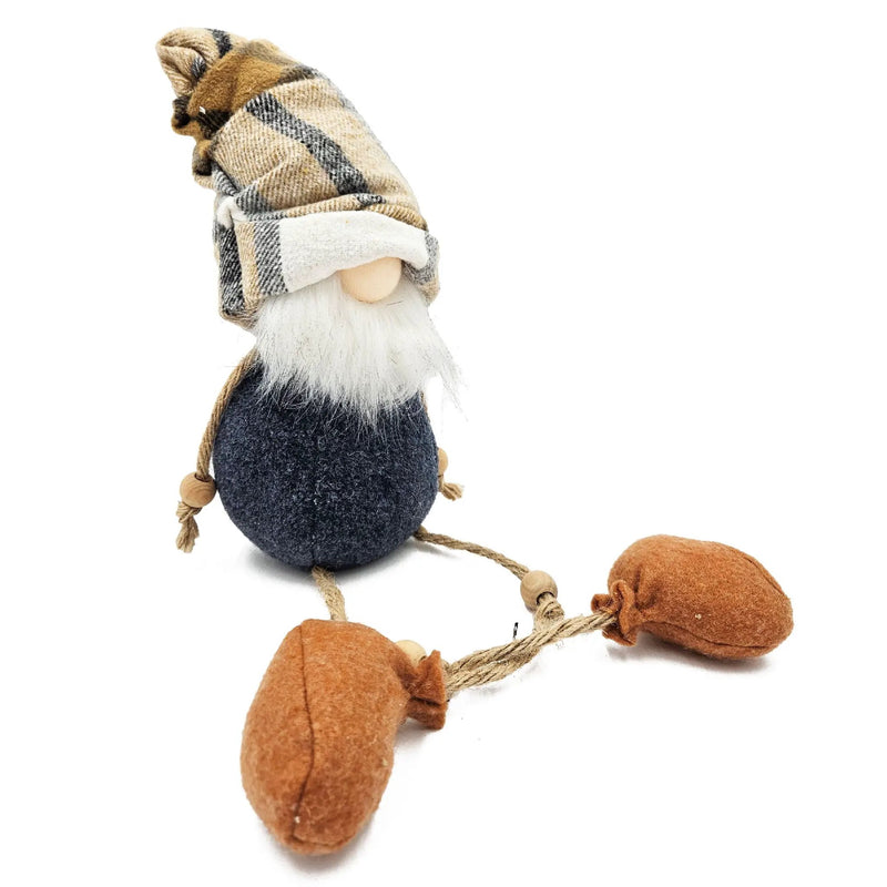 3 Pieces Fall Thanksgiving Gnomes Decorations, Harvest Festival Table Home Ornaments For Holiday Party Gifts - Blue / Brown by HouseOfZazla