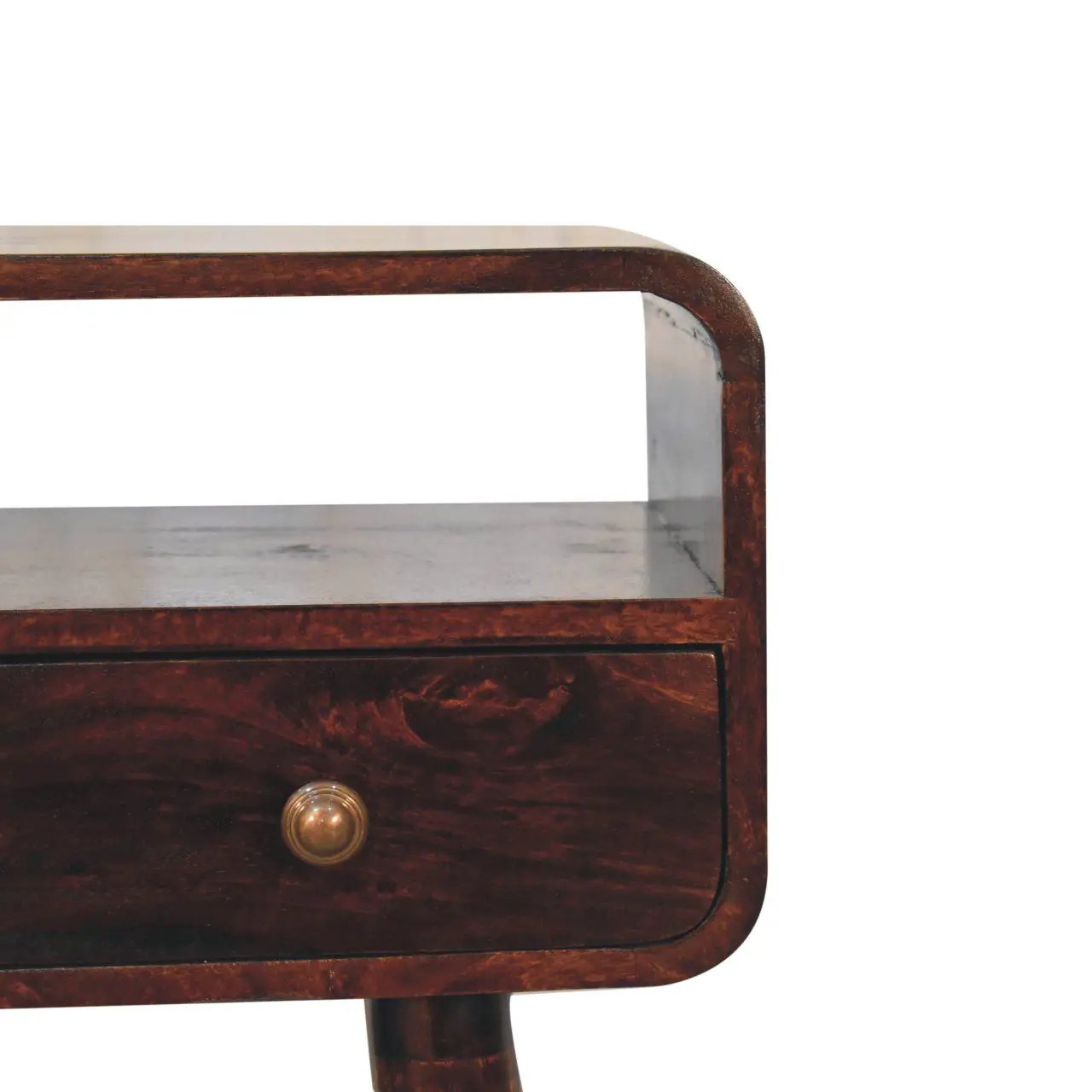 Solid Wood Curved Console Table by Unique Piece Furniture