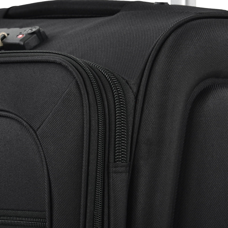 Softside Luggage Expandable 3 Piece Set Suitcase Upright Spinner Softshell Lightweight Luggage Travel Set by HouseOfZazla