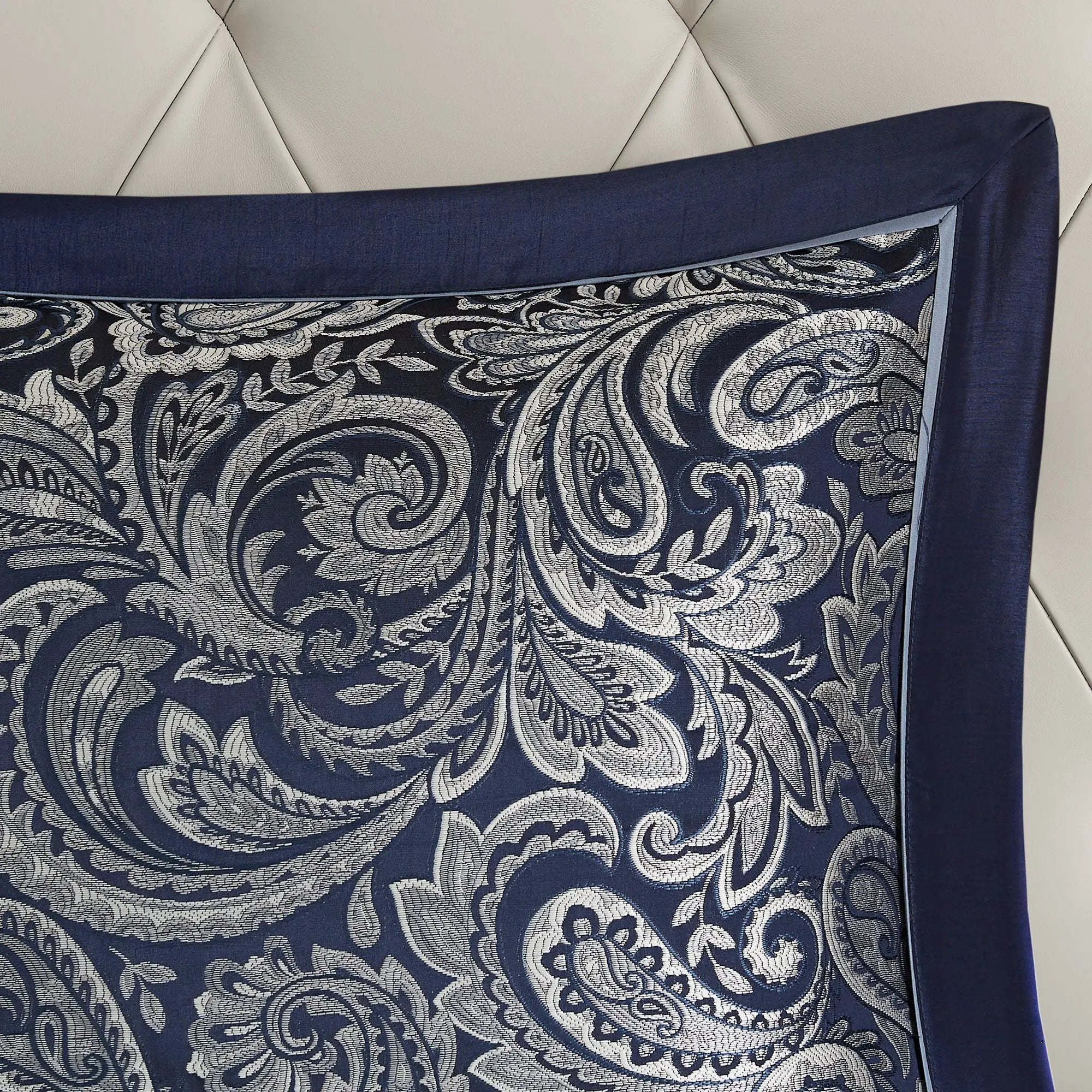 12 Piece Comforter Set with Cotton Bed Sheets Navy Queen by HouseOfZazla
