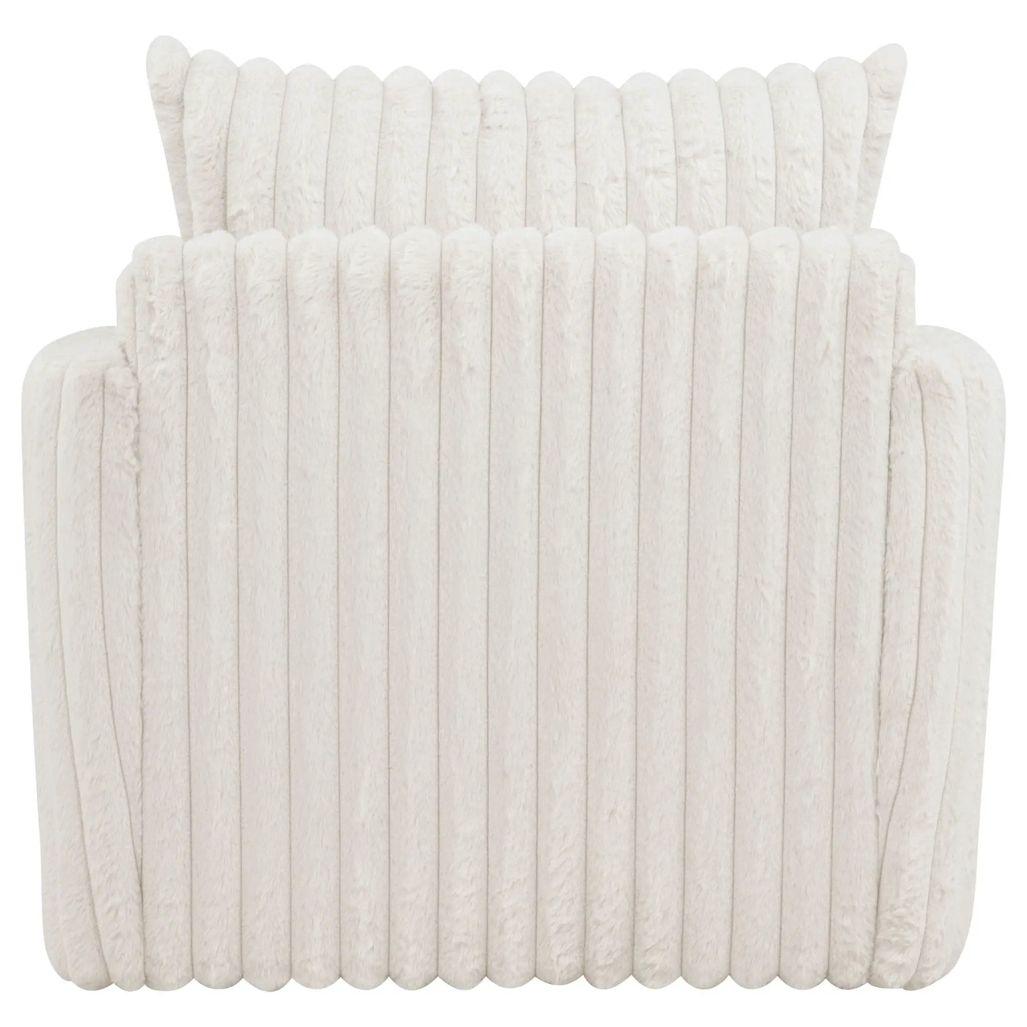 Sarco Corduroy Upholstered Swivel Accent Arm Chair Ivory by Unique Piece Furniture